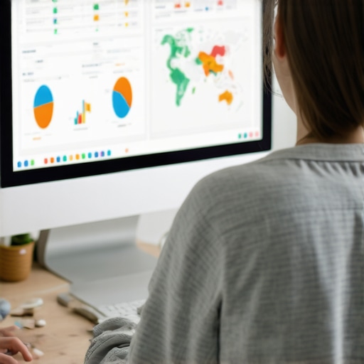 Analyzing Local SEO Metrics for Advanced Strategies Person reviewing local SEO data and maps on a computer screen