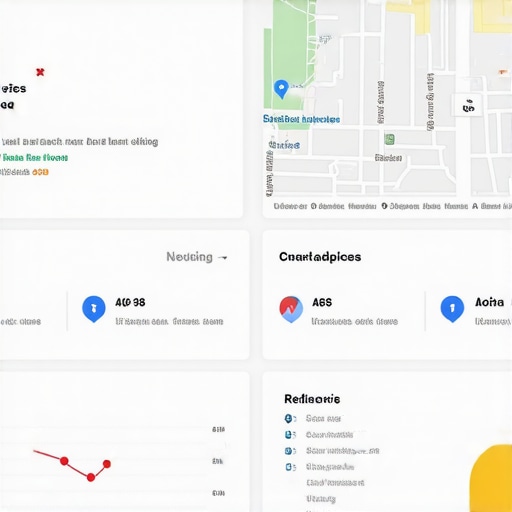 GMB dashboard with analytics and reviews