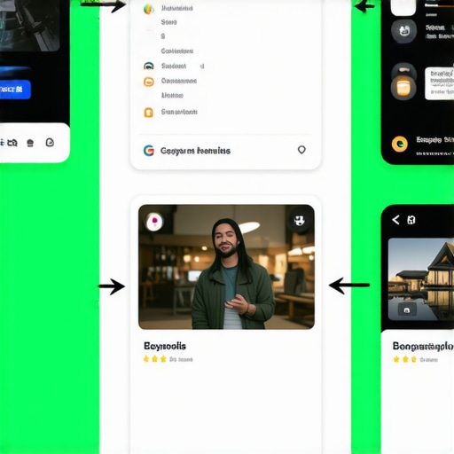 Diagram showing steps to optimize Google My Business profile for better map pack visibility.