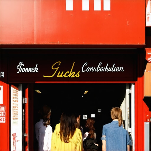 A bustling storefront with smiling customers and clear branding.