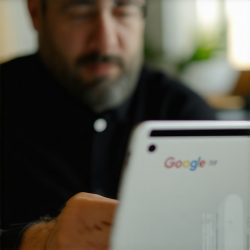 Business owner editing Google My Business profile on a laptop for better local visibility.