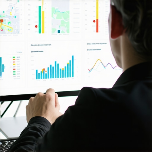 Person reviewing map ranking analytics on a computer