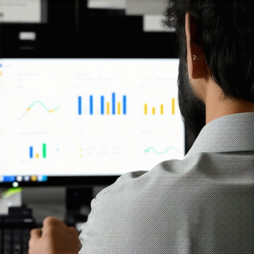 A person using SEO software to monitor Google My Business and local search rankings.