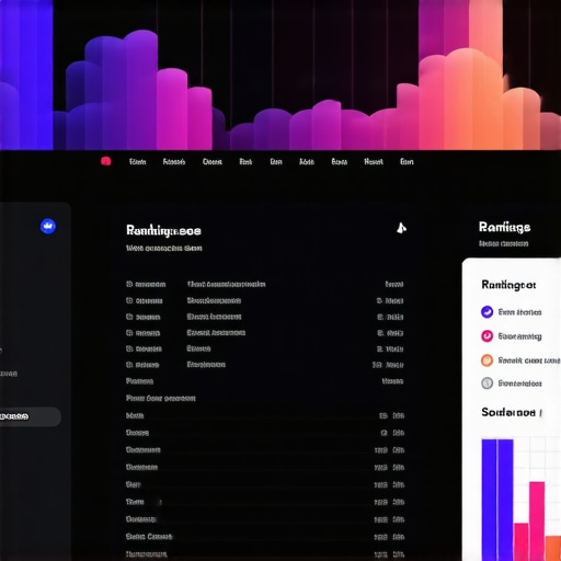 Screenshot displaying local SEO monitoring dashboard with rankings and engagement metrics
