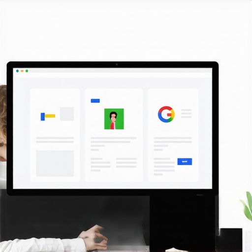 Marketing expert editing Google My Business settings on laptop for local SEO