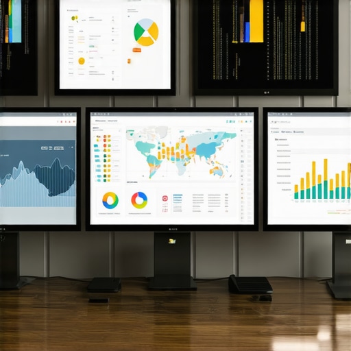 SEO analyst reviewing map rankings with multiple digital analytics tools on screen.