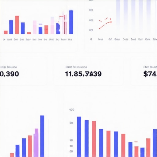 Local SEO Dashboard Insights A person analyzing Google My Business rankings on a digital screen