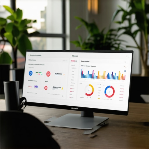 A professional dashboard displaying local SEO metrics such as rankings, reviews, and user engagement