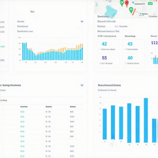 Monitoring Local SEO with Data Dashboard A person analyzing local SEO metrics on a digital dashboard.