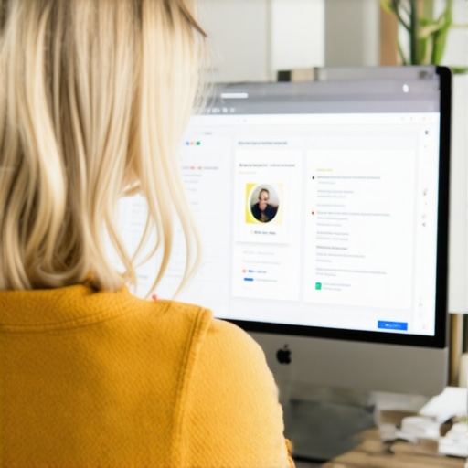 Person updating Google My Business profile on a laptop, focusing on categories and business information.